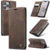 Azororo Cover per iPhone 16 ProMax 5G, Premium PU Pelle Custodia, Magnetica Carta Fessura Portafoglio Case, Flip Cavalletto Custodia per iPhone 16 ProMax - Caffè