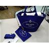 Prada Canapa Borsa a Mano in Tessuto 2 Vie Tote 1Bg163 Borsa a Spalla Blu Can...