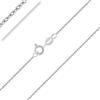 Planetys - Catenina Argento Sterling 925 Rodiato Modello Forzatina Diamantate Larghezza: 1 mm Lunghezza: 70 cm