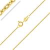 PLANETYS - Catenina Argento Sterling 925 Placcato Oro 18K Modello Forzatina Diamantate Larghezza: 1 mm Lunghezza: 65 cm