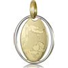 Gioielleria Lucchese Oro Medaglia Ciondolo da Battesimo Oro Giallo Bianco 803321714877