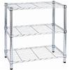 King Collection S1775001 Scaffale Cromato Tre Piani, Argento, 60 x 35 x 90 Cm