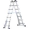 SVELT Scala professionale telescopica compatta, Facile da trasportare arriva fino a 5,40 m di lavoro, Modello Bravissima 14 gradini