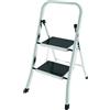 SVELT Scala Sgabello in alluminio con guarda-corpo, per utilizzo domestico, Ampi gradini in acciaio verniciato Modello Furbo AL 2 gradini