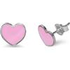 ALFIERI & ST. JOHN 925 Orecchini cuore in argento con cuore rosa