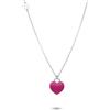 ALFIERI & ST. JOHN 925 Collana cuore in argento con cuore grande fucsia