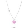 ALFIERI & ST. JOHN 925 Collana cuore in argento con cuore grande rosa
