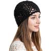 ZLYC Cappello da Donna in Cotone Lavorato a Mano con Teschio Lavorato a Maglia con Motivo Floreale, caffè Bead, Taglia Unica