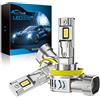 Sycreek H8 H9 H11 LED Lampadine,120W 30000 LM Lampadina Led H11 Auto 18V Bianco 6000K, kit fari 600% Super Bright Sostituzione Alogena