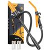 GPUTEK E1 Pompa Carburante a Batteria Flusso Regolabile 2,6 GPM | Tubo 150 cm Antigoccia. Per Benzina, Diesel, Acqua. Batterie AA (non incluse) Solo per Diametro Apertura >3,15 cm