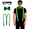 SKIKHN Occhiali da Rave al Neon Cablati, LED Cravatte, Accessori Fluo Party per Festival Musicale, Festa in Costume di Halloween, Rave Party, Natale