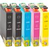 TonerPartner La confezione multipla compatibile con Epson C13T12814011 / T1281 include 5 cartucce d'inchiostro