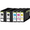 TonerPartner Confezione multipla compatibile con Canon 9254B001 / PGI-2500XL include 5 cartucce d'inchiostro
