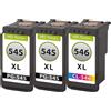 TonerPartner Multipack compatibile con Canon 8286B001 / PG-545XL+CL-546XL include 3 cartucce per testine di stampa