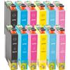 TonerPartner Confezione multipla compatibile con Epson T0791 include 12 cartucce d'inchiostro