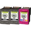 TonerPartner La confezione multipla compatibile con HP C2P05AE / 62XL include 3 cartucce per testine di stampa