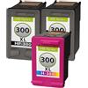 TonerPartner La confezione multipla compatibile con HP CC641EE / 300XL include 3 cartucce per testine di stampa