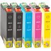 TonerPartner Multipack compatibile con Epson C13T06114010 / T0611 include 5 cartucce d'inchiostro