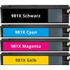 TonerPartner La confezione multipla compatibile con HP L0R12A / 981X include 4 cartucce d'inchiostro