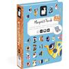 Janod - Magnéti'Book Pesci Tropicali - Gioco educativo Magnetico 30 magneti + 10 Modelli - Giocattolo per Bambini in Cartone FSC - Sviluppa la destrezza e l'immaginazione - dai 3 Anni