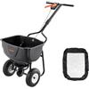 VEVOR Seminatrice per Trattore Rimorchio, Capacità di 27,2 kg, Spandiconcime a Spinta, Ruote da 203 mm per Terreni, per Giardino e Prato, per Semi e Fertilizzanti