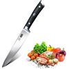 SHAN ZU Coltelli da Cucina, Coltello da Chef 15 cm, Professionali Coltello Giapponese 3 Strati in Affilato Acciaio Inossidabile Tedesco Coltello Multiuso Affilato con Pakkawood Manico