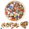 HIKPACKER 300g Pietre Agata Naturali, Gemme Colorate Naturali 9-12mm, Cristallo burattato Pietre, Pietre Naturali, Pietre Naturali Lucidata per Bambini Decorativi Artigianato Meditazione sul Reiki Naturale