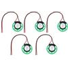 eMagTech 5Pcs Mini Altoparlante Giocattolo Altoparlante Magnetico Altoparlante di Ricambio Interno 8 Ohm 0.5W per Giochi Elettronica FAI DA TE 26mm Lunghezza Cavo 100mm Verde
