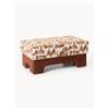 Westwing Collection Poggiapiedi da divano Atlas - Rosso