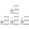 100 Pcs Microfono Omnidirezionale Condensatore Elettrete Perni Accessorio