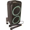 TECHLIFE TLVT0022 MAGNUM DIFFUSORE 2 WOOFER 8 LED RING 2 MICROFONI