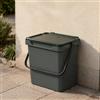Dmora Pattumiera Stavelot, Cestino portarifiuti, Bidone per raccolta differenziata, Cestino spazzatura, 100% Made in Italy, 40x31h39 cm, Verde