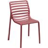 NARDI - Set di 6 sedie impilabili Doga - Rosso - Resina in fibra di vetro - Designer Raffaello Galiotto