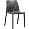 NARDI - Set di 6 sedie impilabili Tiberina - Nero - Resina in fibra di vetro - Designer Raffaello Galiotto