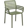 NARDI - Set di 6 poltrone impilabili Doga - Verde - Resina in fibra di vetro - Designer Raffaello Galiotto