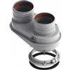 Ariston sdoppiatore art.3318034 da Ø60/100 a Ø80/80 : Dimensione - 60/100, Disponibilità - A magazzino
