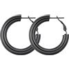 GOLDCHIC JEWELRY Orecchini Donna Cerchio 30/40/60/80MM Argento Liquido Nero Fuso Orecchini Futuristici Minimalismo Urbano Estetica Tricolore Orecchini Grandi