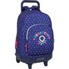 safta BENETTON DROP - Zaino grande con ruote, compatto, rimovibile, ideale per bambini di diverse età, comodo e versatile, qualità e resistenza, 33 x 22 x 45 cm