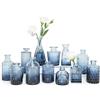 SUPMIND Set di 12 piccoli vasi di fiori blu per centrotavola, mini vaso vintage per matrimoni, casa, decorazione da tavolo