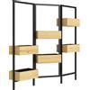Outsunny Separatore pieghevole a 3 pannelli con 6 fioriere con foro di drenaggio e fodera, 116l x 20P x 112H cm, legno naturale | Aosom Italy