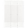 HOMCOM Paravento interno in legno separatore di ambiente parete divisoria pieghevole 3 pannelli 120 x 170 cm bianco | Aosom Italy