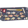 Janod - Gioco di Pesca con Canna da Pesca in Legno - 2 canne da Pesca + 10 Pesci - 1 o 2 Giocatori - Giocattolo educativo in Legno - dai 2 Anni