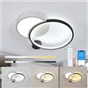 Tealight Plafoniera a LED dimmerabile, luci da bagno rotonde con telecomando, lampada moderna bianca nera 31W 2790LM, per camera da letto, cucina