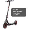 SUNNIGOO Scooter elettrico per adulti 36V 10.4Ah 350W Motore 30KM A lungo raggio 30KM/H Pneumatici solidi da 8,5 pollici Pieghevole Smart APP EScooter