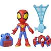 SPIDEY AND HIS AMAZING FRIENDS Hasbro Marvel, Spidey e i Suoi Fantastici Amici, Action Figure Web-Spinners Spidey con Accessori, Accessorio spara-ragnatele