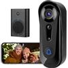 Eaula Videns Videocitofono wireless con rilevamento AI, visione notturna, avvisi di movimento PIR, campanello integrato, impermeabile IP65, archiviazione cloud