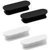 POXIAOER Maniglie autoadesive per finestre, armadi, porte, maniglie in plastica, maniglie per armadietti, frigoriferi, porte scorrevoli in vetro, maniglie per mobili, colore: bianco e nero