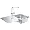 Grohe K500 lavello da cucina, con gruppo lavello monocomando Minta, 31573SD1, 45-S 86/50 1.0 rev K500 acciaio inox satinato [Lavelli da Cucina > per Base Sottolavello a partire da 45 cm]