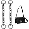 UNICRAFTALE 2 pz 14.5 cm Cinghie A Catena Lunghe per Borsa Prolunga per Tracolla in Lega Catene Trasversali Catena per Borsa Nera con Anelli A Molla Sostituzione Borsa per Borsa A Tracolla