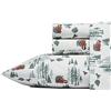 Eddie Bauer - Set di lenzuola complete, biancheria da letto in flanella di cotone caldo e traspirante con tasche profonde, spazzolato per una maggiore morbidezza, accogliente decorazione per la casa,